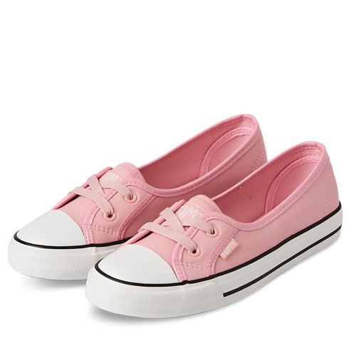 Pink Pu Lace-up