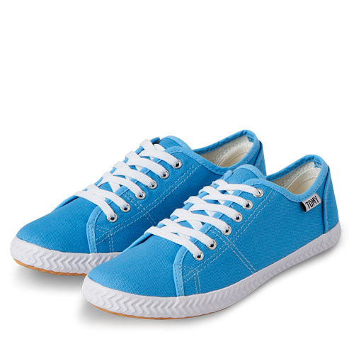 Blue lace-up canvas