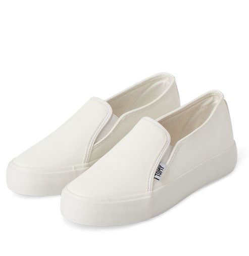 White Slip-on Gusset
