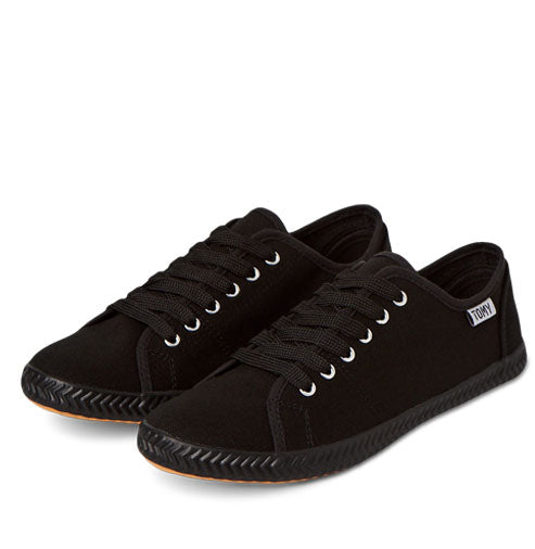 Black lace-up canvas