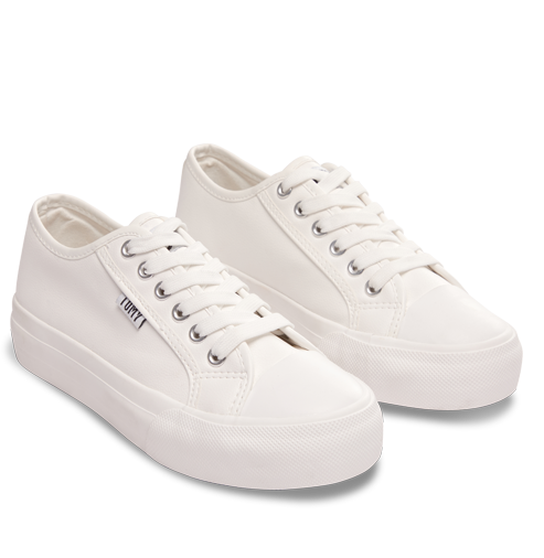 Tayla White Lace-up